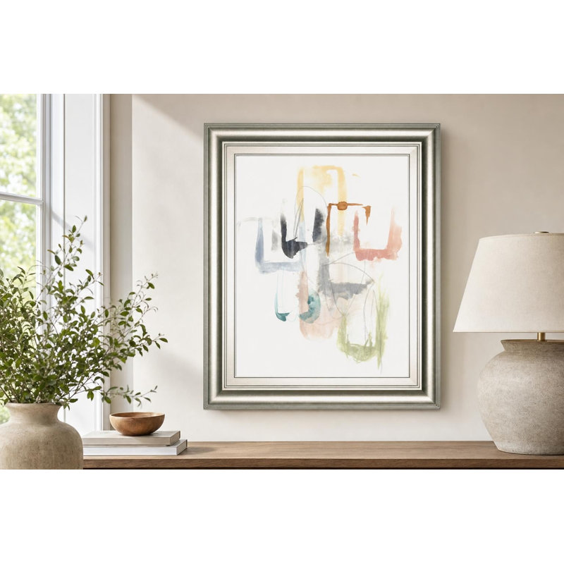 Pastel Windows Wall Art - 22" x 26" - Silver Frame