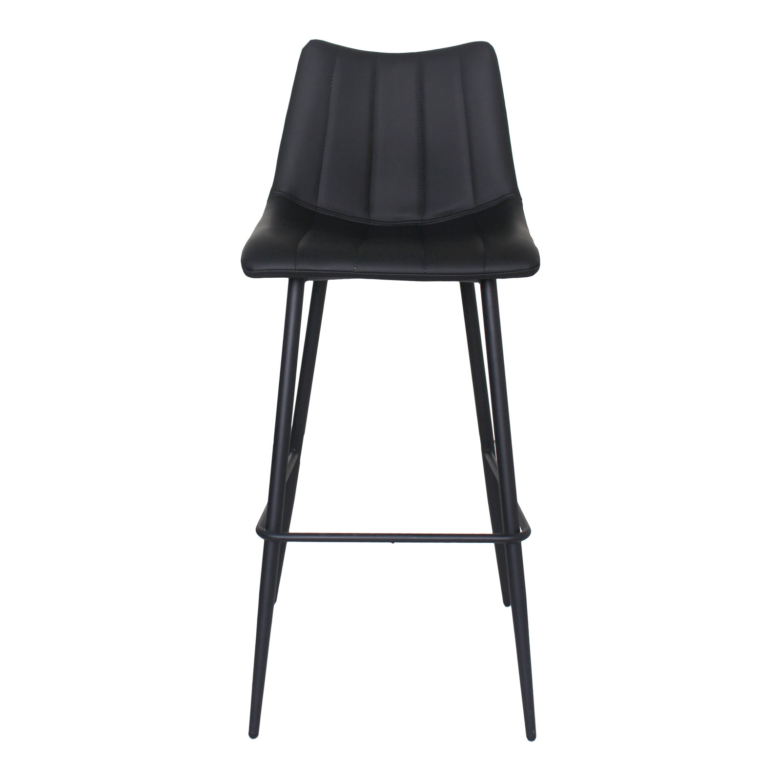 Finnigan Counter & Bar Stool, Bar Stool (30" Seat Height), Black/Faux Leather