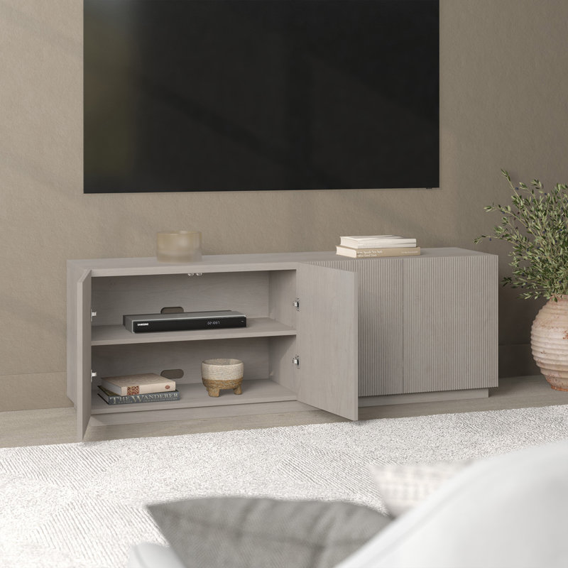 Halifax Rectangular TV Stand for TV's up to 75", Alder White
