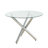 5-Piece Modern Round Pedestal Dining Set with Velvet Tufted Dining Chair for Dining Room and Living Room-588075085-588075187-588075186