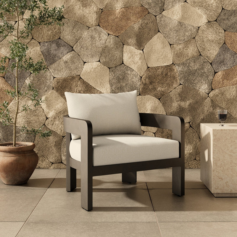 Jackson Outdoor Lounge Chair, Concha Fog