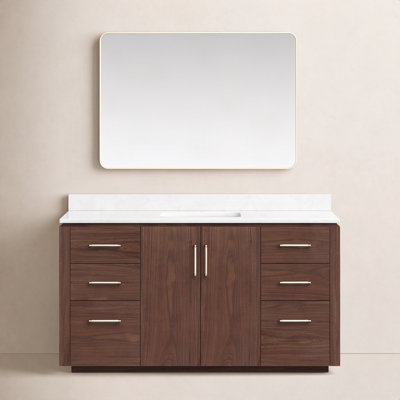 Cloverfield 60'' Single Bathroom Vanity with Cultured Marble Top