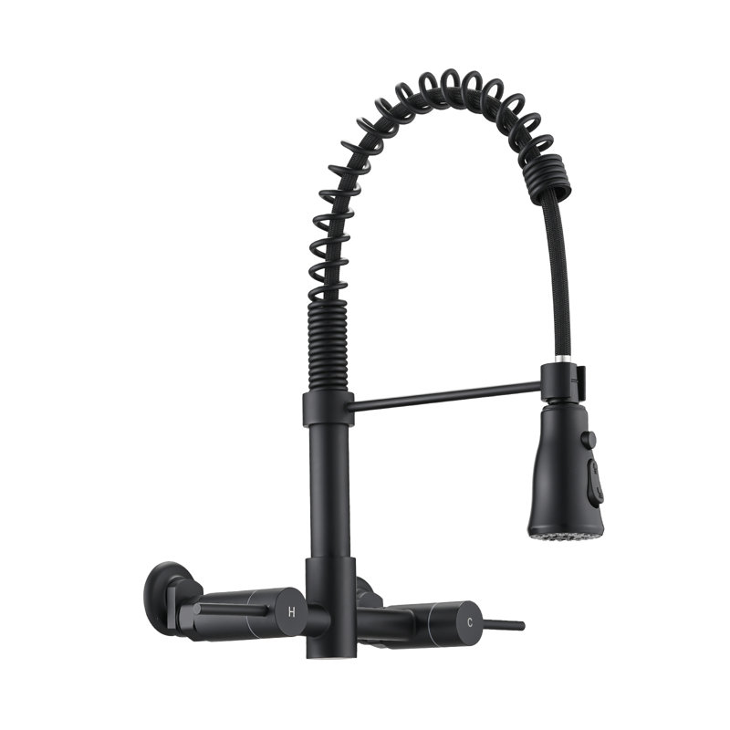 SOUEEUM Pull Down Kitchen Faucet, Black