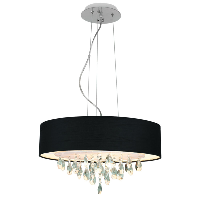Eli 3 - Light Drum Pendant, Black