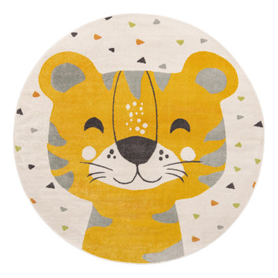 Whimsy Kids Geometric Polypropylene Plastic Rug