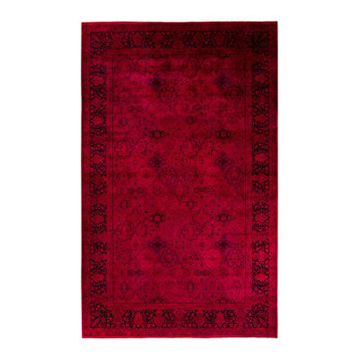 Tapis unique rouge / rose 8 pi 3 po x 13 pi 5 po Yushin