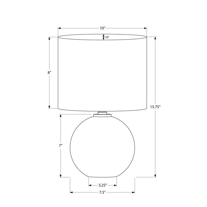 Contemporary Ceramic Table Lamp with Shade (Revised)
