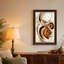 Toile murale aux formes abstraites tourbillonnantes en bronze et or-1254271904