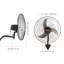 Vevor 26.4" Oscillating Wall Mounted Fan