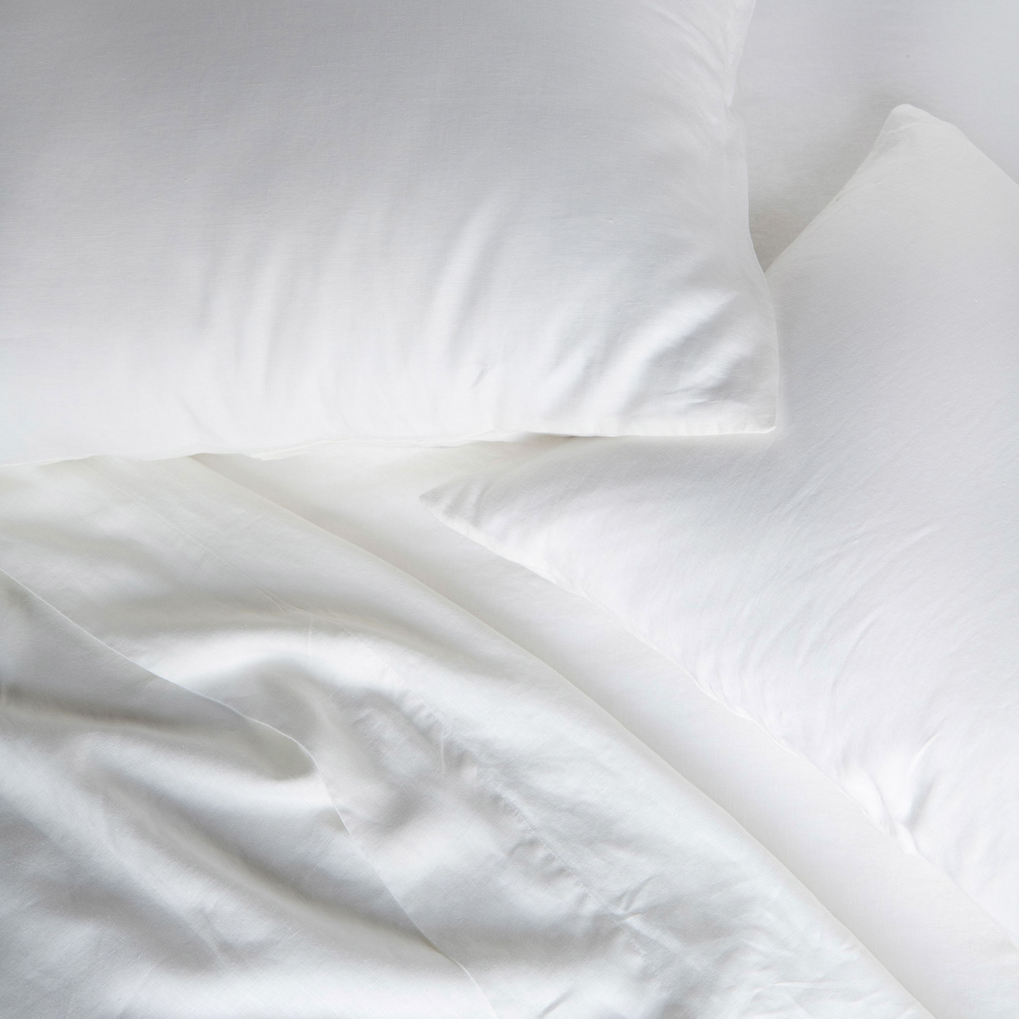 100% French Linen Pillowcase Set, Cream, Standard Pillowcase