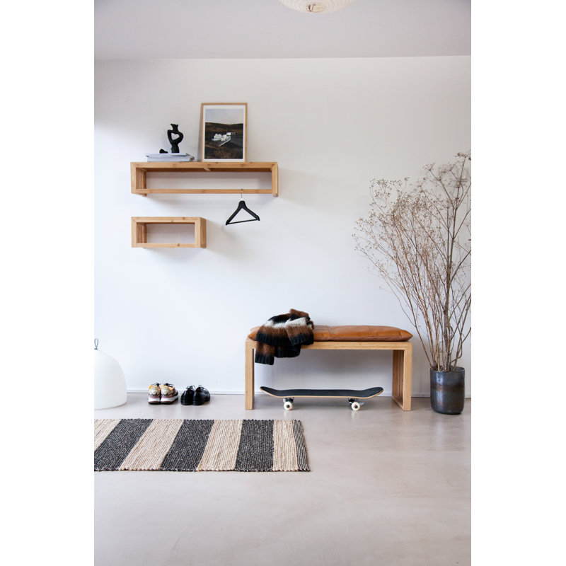 Fink Bamboo Solid Wood Accent Shelf, 20cm H x 45cm W x 27cm D