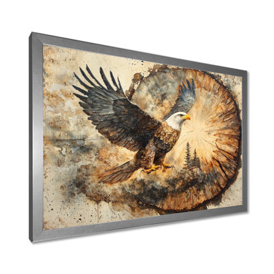 Giyana Eagle In A Forest Echoes Of Freedom II - Eagle Large Wall Art