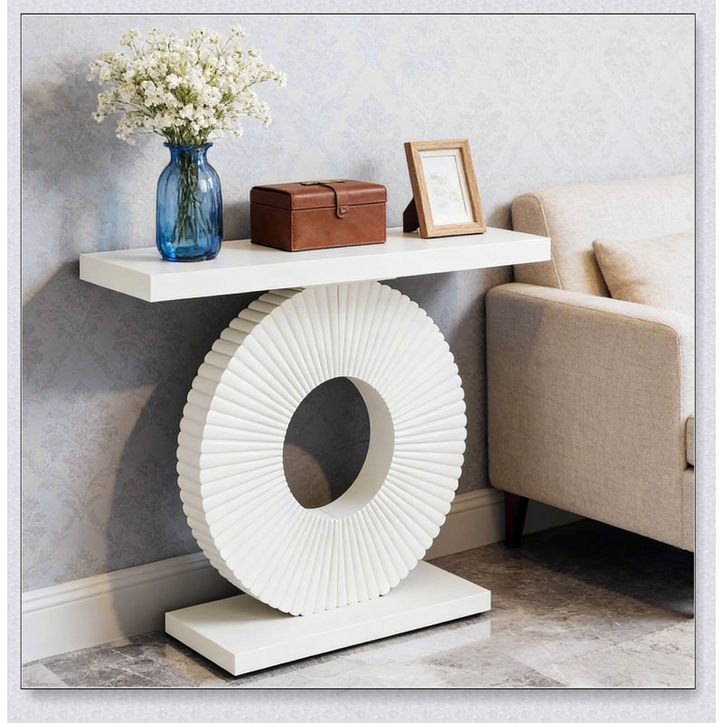 Elegant Entryway Table,Sturdy Hall Table,Versatile Console Table, White