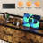 Twin Size Daybed With Trundle Twin, Metal Daybed Frame With Pop-Up Trundle Bed And Charging Station,Day Bed With Wooden Storage Headboard And LED Lights