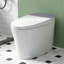 Toilette commerciale intelligente avec bidet intégré - siège chauffant, couvercle automatique, chasse d'eau avec détecteur de pieds, double commande - eau chaude, sécheuse, veilleuse, télécommande - pièce allongée moderne