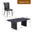 Ensemble luxueux de table à manger et de chaises en marbre noir, multifonctionnel et élégant pour les intérieurs modernes-1811081710