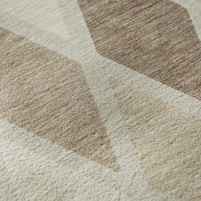 Premium Machine Washable Prisco Taupe Rug, Rectangle 3' x 5'