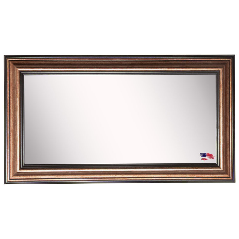Wall Mirror, Bronze/Black, 49.5" H x 32" W