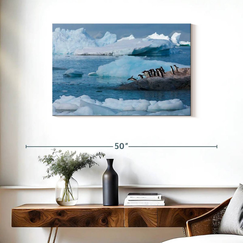 Brampt Gentoo Penguins, 24" H x 36" W