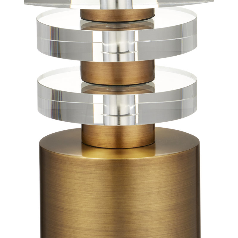 Shani Drinks Table, Antique Brass/Clear