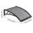 Awnings for Door Entrance, 24 x 24 in, Exterior Front Door Window Awnings with Drainage & ABS Bracket, Rain Snow Sun Protection, Overhang Polycarbonate Door Canopy for Porch Patio, Smoky Gray-123327069-123327076