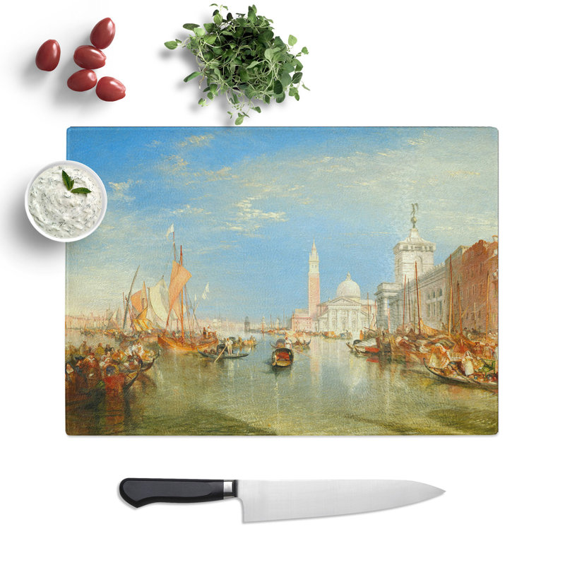 The Dogana and San Giorgio Maggiore by Joseph Mallord William Turner Chopping Board, 28.5cm W x 39cm L