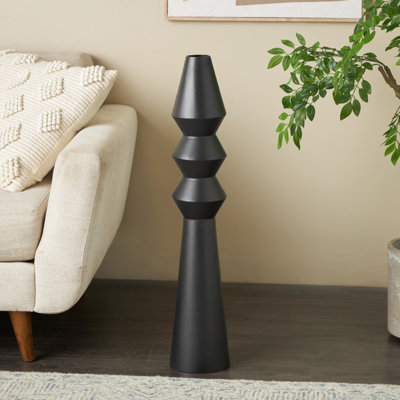 Vase cannelé en métal Cole And Grey