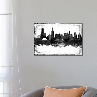 Chicago Skylines - Wrapped Canvas Painting