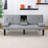 PVC Leather Convertible Futon Sofa Bed-1189116424