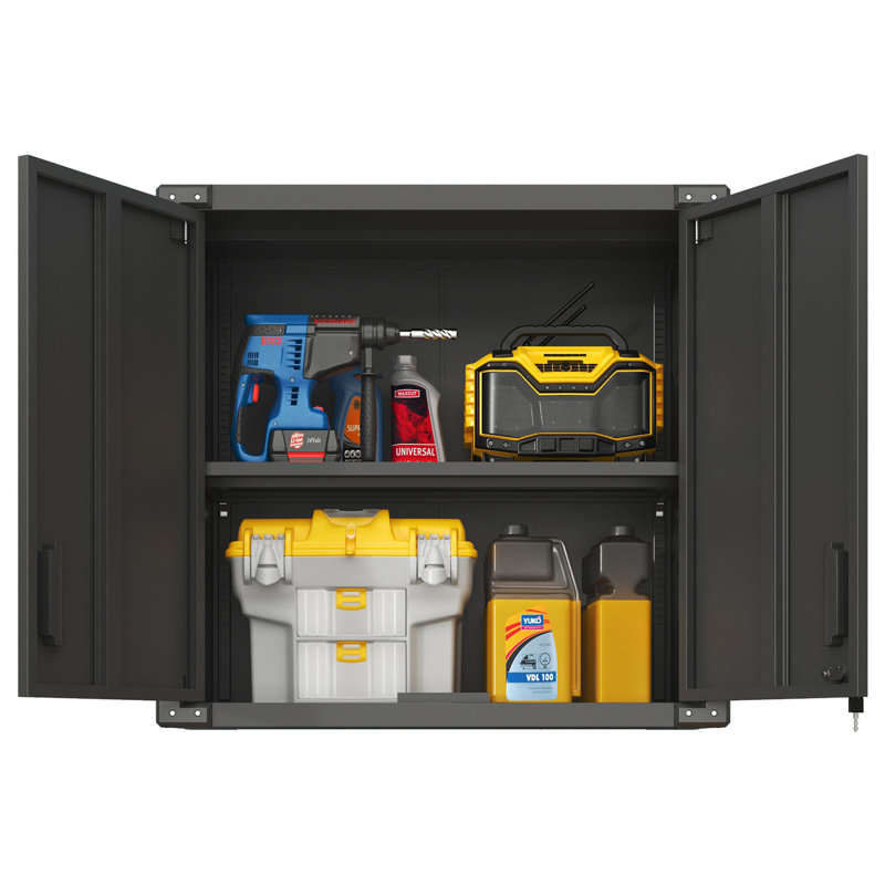 Armoire de rangement murale avec 2 portes verrouillables