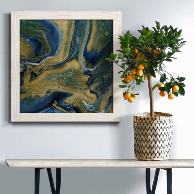 Golden Sea - peinture sur toile encadrée