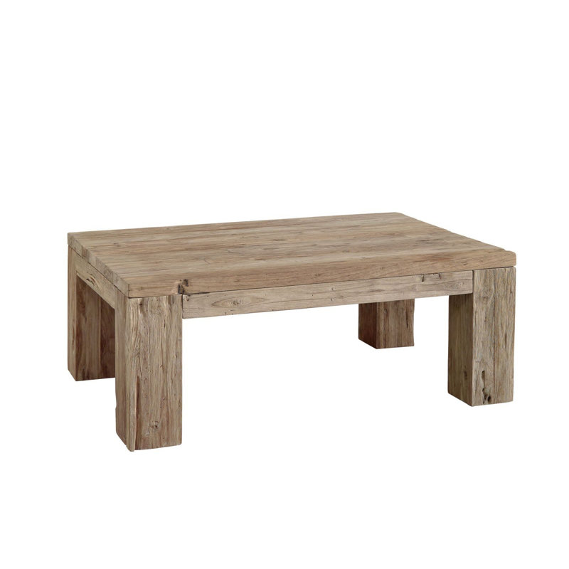 Bassano Solid Wood Four Leg Coffee Table, 45cm H x 120cm W x 80cm D