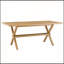 Table de salle à manger moderne et minimaliste en MDF avec support en X pour 6 à 8 personnes et utilisation polyvalente dans divers espaces-275664552