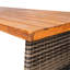 Table de salle à manger grise en bois 3 pièces, pieds tissés à la main, résistants aux intempéries et à la chaleur pour une utilisation à long terme nécessitant peu d'entretien