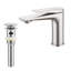 Robinet de lavabo de salle de bain à poignée simple 5,7 po de hauteur, laiton massif sans plomb avec bonde et aérateur amovible-128842508-134670282