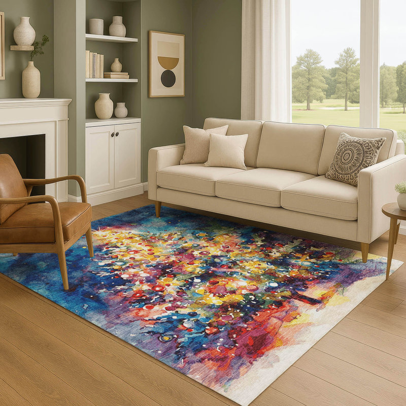 Tapis pour arbre de Noël haut de gamme lavable à la machine AMF1806, Rectangle 2 pi 6 po x 3 pi 10 po