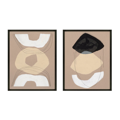 Free Form 7&8. Set Of 2 Painting by Andrea Stokes