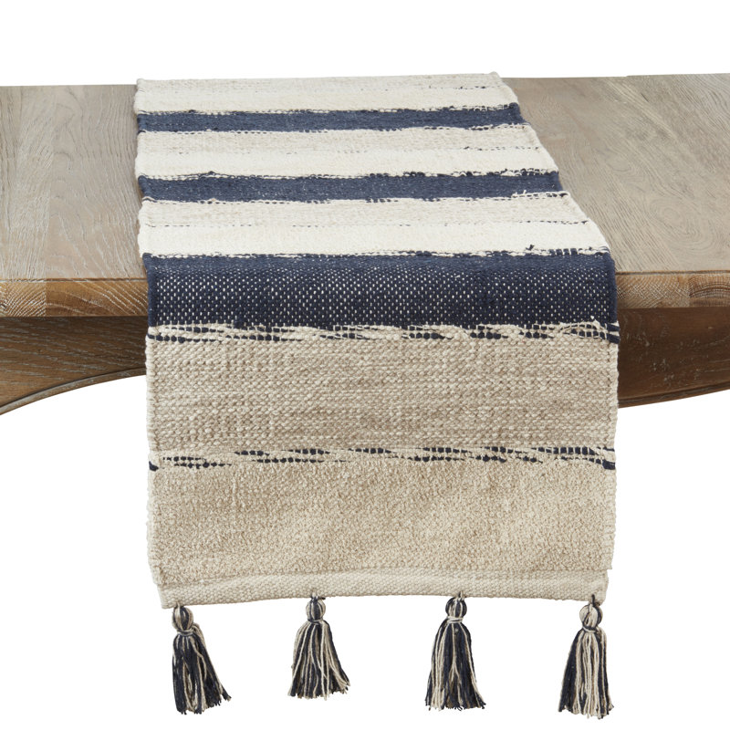 Tasseled Stripe Table Runner