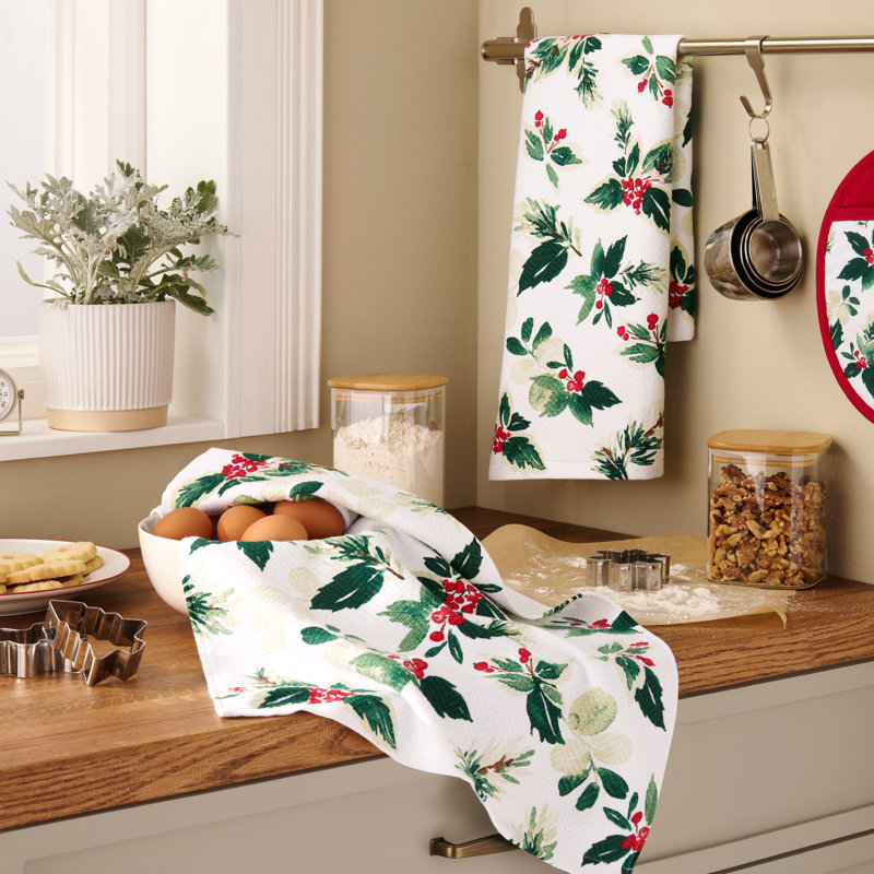 Lot de 2 torchons de cuisine Holly Berry de Town & Country Living