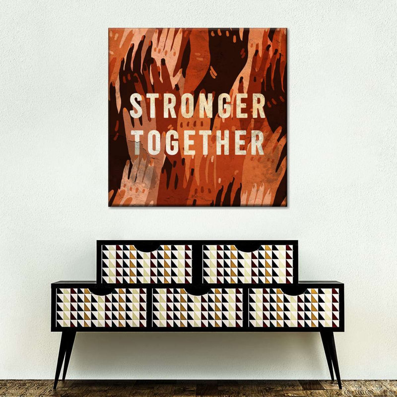 Plus fort ensemble sur toile, H 10 po x l 10 po x P 1,25 po