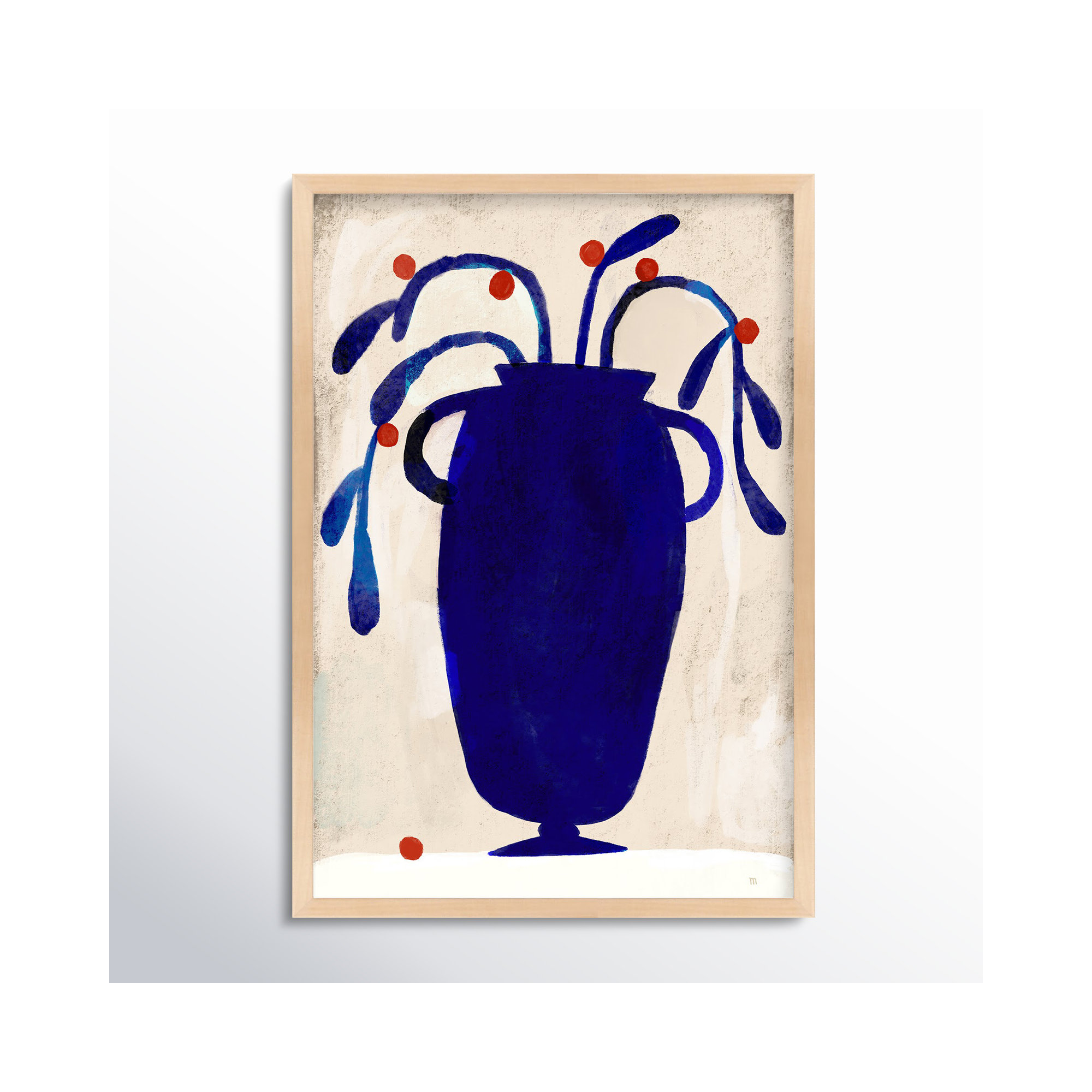 Red Berries by StudioM, Maple, 20" H x 14" W x 1.25" D