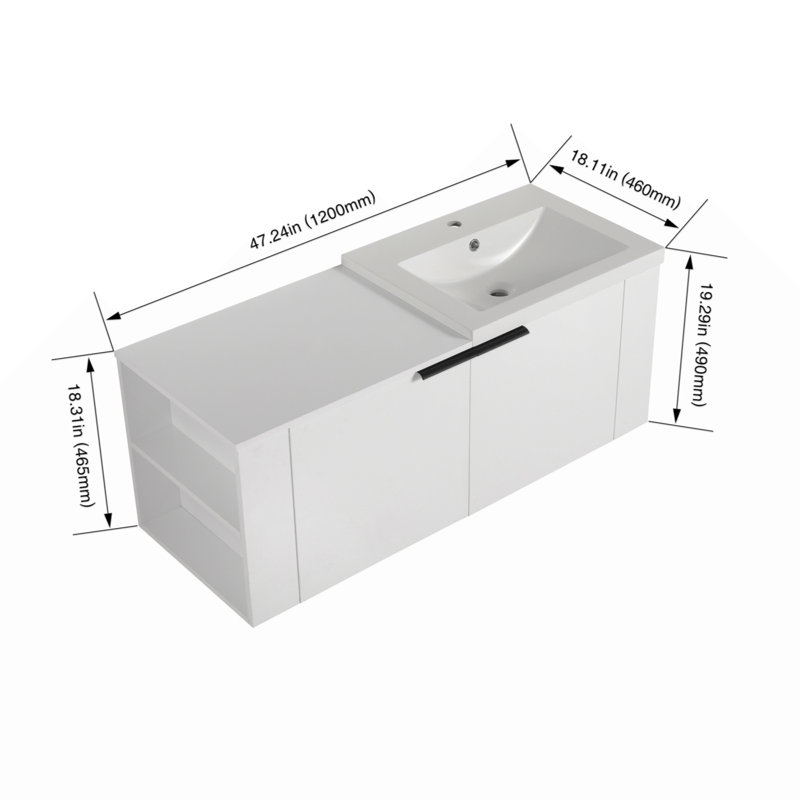 Ensemble de meuble-lavabo pour salle de bain 48 po 48 po
