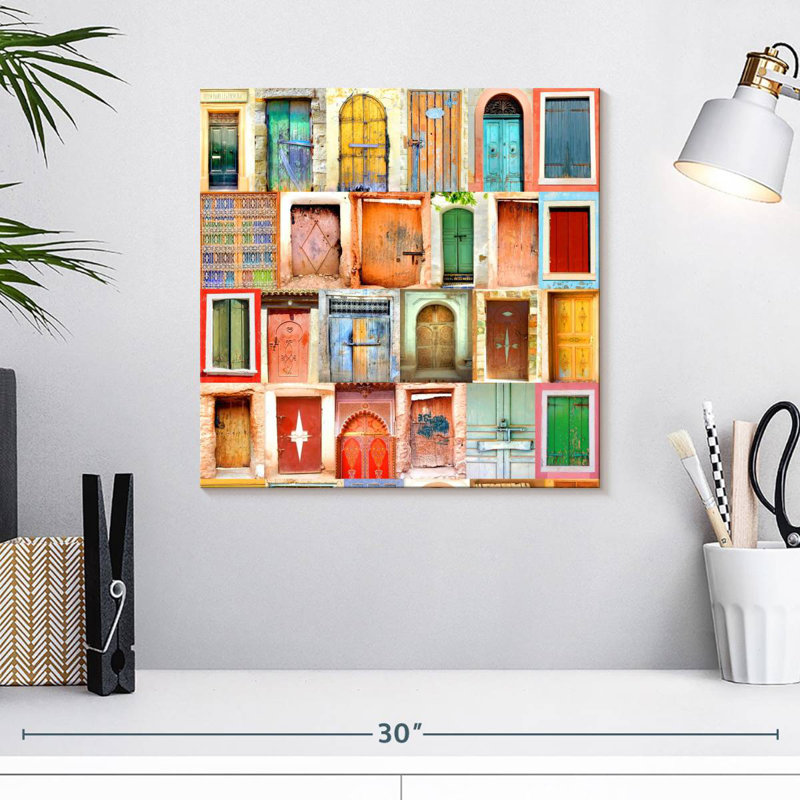 Portes marocaines rétro Lilie, H 16 po x l 16 po