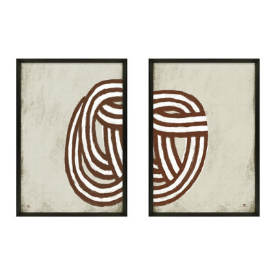 Knotting Set Of 2 By Studio M - Framed Wall Art