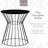 Elle Decor Lulu Modern Hourglass Metal End Table, Decorative Round Accent Coffee Table or Nightstand-24299325