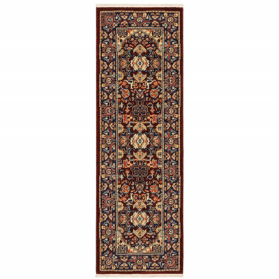 Tapis oriental rouge Oaklynn