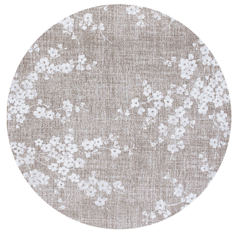Floral Area Rug, Round 140cm