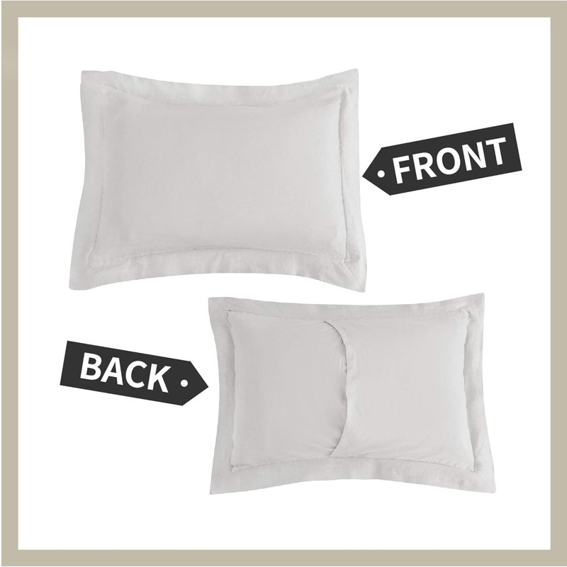 100% Linen Duvet Cover Set, White, Twin Duvet Cover + 1 pillowcase