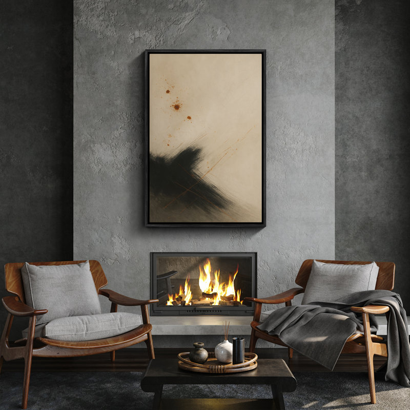 Art mural encadré, rétro, antique, classique pour chambre à coucher , H 24 po x l 16 po, Noir, noir, noir, noir