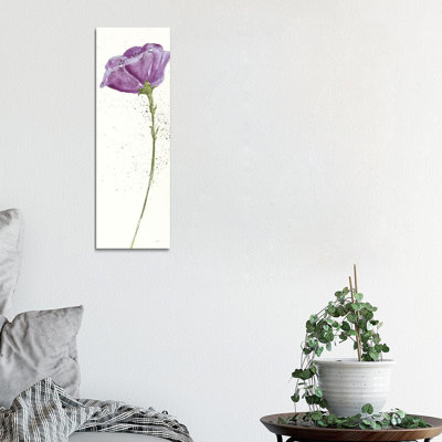 Mint Poppies In Purple II by Chris Paschke - Wrapped Canvas Panoramic Painting